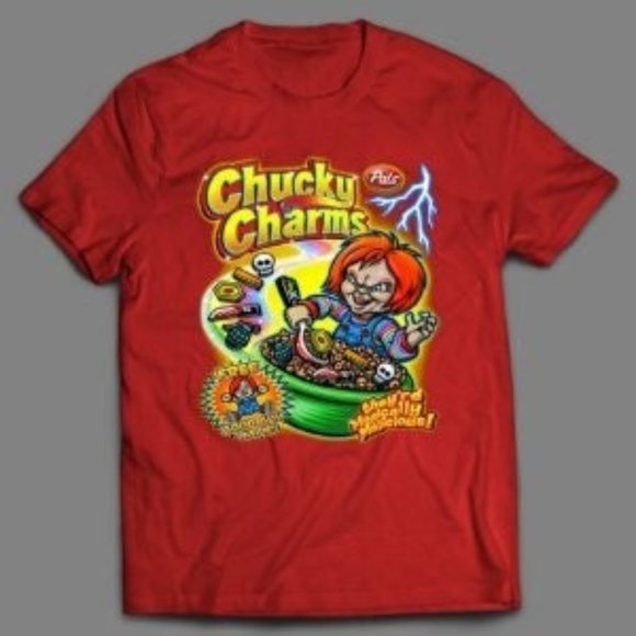 Chucky Charms Horror Cereal Mashup Shirt - Picture 1 of 1